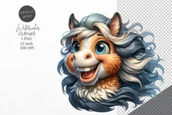 Whimsical clipart, Whimsical horse clipart, Funny clipart, Product Image 1