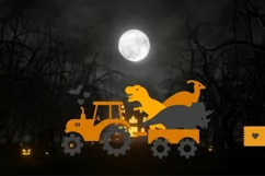 Halloween Dinosaur SVG - Monster Truck SVG, Hocus Pocus SVG Product Image 6