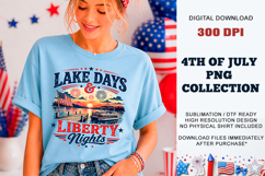 Lake Days &amp; Liberty Nights PNG | Sublimation DTF Product Image 6