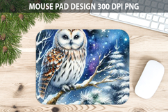 Watercolor Owl Mouse pad Sublimation - Animal PNG Design Product Image 1