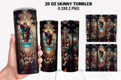 Jesus Skinny Tumbler 20oz Wrap Design, Christmas Tumbler Product Image 1