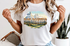 Dolomites PNG, Vintage Italy Mountain Alps Sublimation Product Image 7