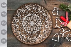 Mandala Flower SVG Design / Christmas Mandala Flower SVG Product Image 2