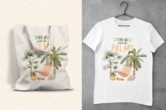 Find me under the palms, summer tropical clipart sublimation Product Image 2