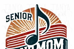 Senior Band Mom 2025 PNG, Retro Marching Band Mom Design Product Image 3