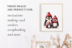 christmas cute penguin clipart, penguin sublimation Product Image 3