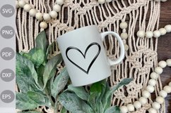 Retro Heart SVG Cut Files / Boho Girl SVG Design Product Image 2