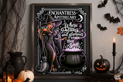 Enchantress Apothecary Halloween PNG Sign Graphic Product Image 2