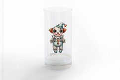 Circus Clown Stitched Doll Halloween Voodoo PNG hat frill Product Image 3