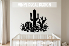 9 Desert cactus vinyl decals SVG design for nursery decor Product Image 7