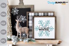 Hello Winter SVG Cut Files - Christmas Tshirt Design Product Image 3