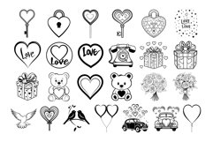50 Valentine&#039;s Day Procreate Stamps Brushes Product Image 4