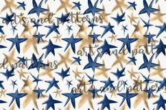 pattern with golden and blue stars Product Image 2