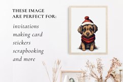 Christmas Dog clipart, Dog Sublimation Product Image 2