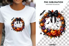 Halloween Wreath PNG Designs for Card Making & Digital Craft Product Image 1