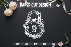 Floral Paper Cut SVG, Decorative Botanical Product Image 1