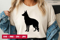 Dog Standing Silhouette Clipart Product Image 1