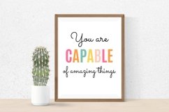You are capable of amazing things| positive affirmation svg Product Image 8