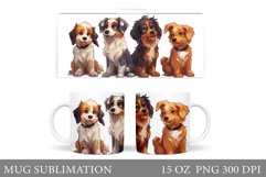 Funny Dog Mug Design. Cute Dog Mug Sublimation Product Image 1