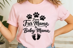 From Fur Mama To Baby Mama Svg, Pregnancy Announcement Svg. Product Image 7