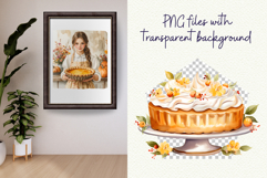 Cute Cottage Baking Watercolor Clipart Bundle Product Image 6