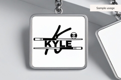 Billiards Split Monogram SVG Bundle AZ | Pool Cue &amp; 9 Ball Product Image 6