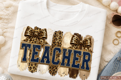 Coquette Leopard Teacher Sublimation Design Product Image 5