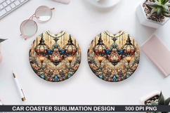 Car Coaster Sublimation| Valentine Coaster PNG Product Image 1