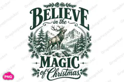 Believe In The Magic Of Christmas PNG, Merry Christmas PNG Product Image 1