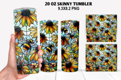 Flower Skinny Tumbler 20oz Wrap Design, Summer Tumbler Wrap Product Image 1