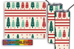 Yuletide Watercolor Tumbler Wrap Sublimation Product Image 1