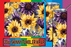 Floral Elegance: Sublimation Tumbler Wrap Product Image 1