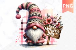 Happy Mother&#039;s Day Sublimation Gnome- PNG Design Product Image 1