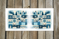 Christmas patchwork landscape | 4 Sublimation Mug designs P2 Product Image 2