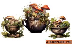 Watercolor Woodland Witch Halloween sublimation , PNG Product Image 1