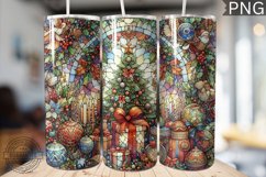 Watercolor Christmas Tumbler Wrap - High Quality 300 Dpi Product Image 1