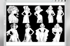 60 Procreate Gatsby Style Stamp Brushes Product Image 2