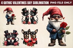 Gothic Valentines Day Sublimation PNG Product Image 1
