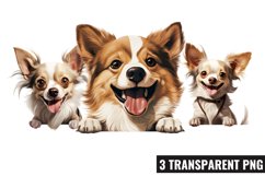 Peeking Dog Collection Clipart, Dog Collection Sublimation Product Image 1