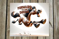 Funny horse | 4 skinny tumbler Sublimation designs, PL2 Product Image 2