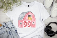Watercolor Farm Clipart Product Image 2