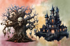 Gothic Antique Halloween Clipart Bundle, Gothic Antique Hall Product Image 7
