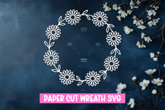 30 Paper cut floral wreath SVG for paper cutting Product Image 7