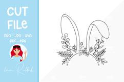 Easter SVG Line Art Cut File Product Image 1