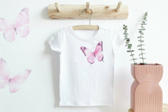 Watercolor Pink Butterfly Clipart Product Image 6