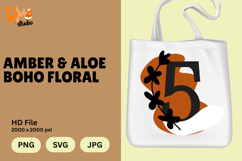 Amber &amp; Aloe Boho Floral Monogram Product Image 1