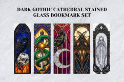 Dark Gothic Cathedral Stained Glass Bookmark Set Product Image 6