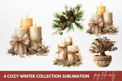 Cozy Winter Sublimation Clipart, watercolor cozy winter Product Image 1