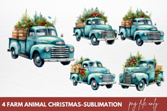 Christmas Farm Animals Clipart Christmas Animals Product Image 1