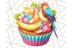 Bright Summer Cupcake PNG Clipart, Colorful Cupcakes Product Image 2